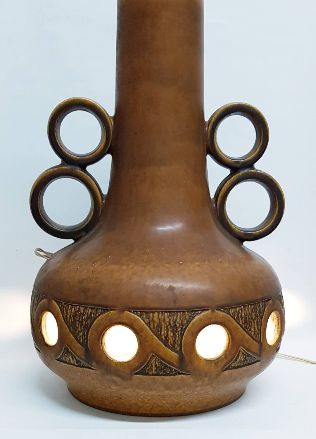 Grande lampe en céramique Scheurich Allemagne de l'Ouest
