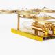 Polished brass and crystal glass wall lamp by Palwa, Germany 1960s