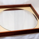Vintage mahogany mirror 1970s 65x65cm