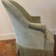 Green velvet toad armchair