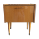 French vintage bedside in varnished blond wood 60