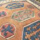 Antique Shirvan carpet, Caucasus 125x190, handmade wool, geometric tribal boho.