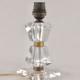 Bedside lamp foot in cut crystal