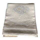 Lot 3 draps 2 personnes en métis avec différents monogrammes