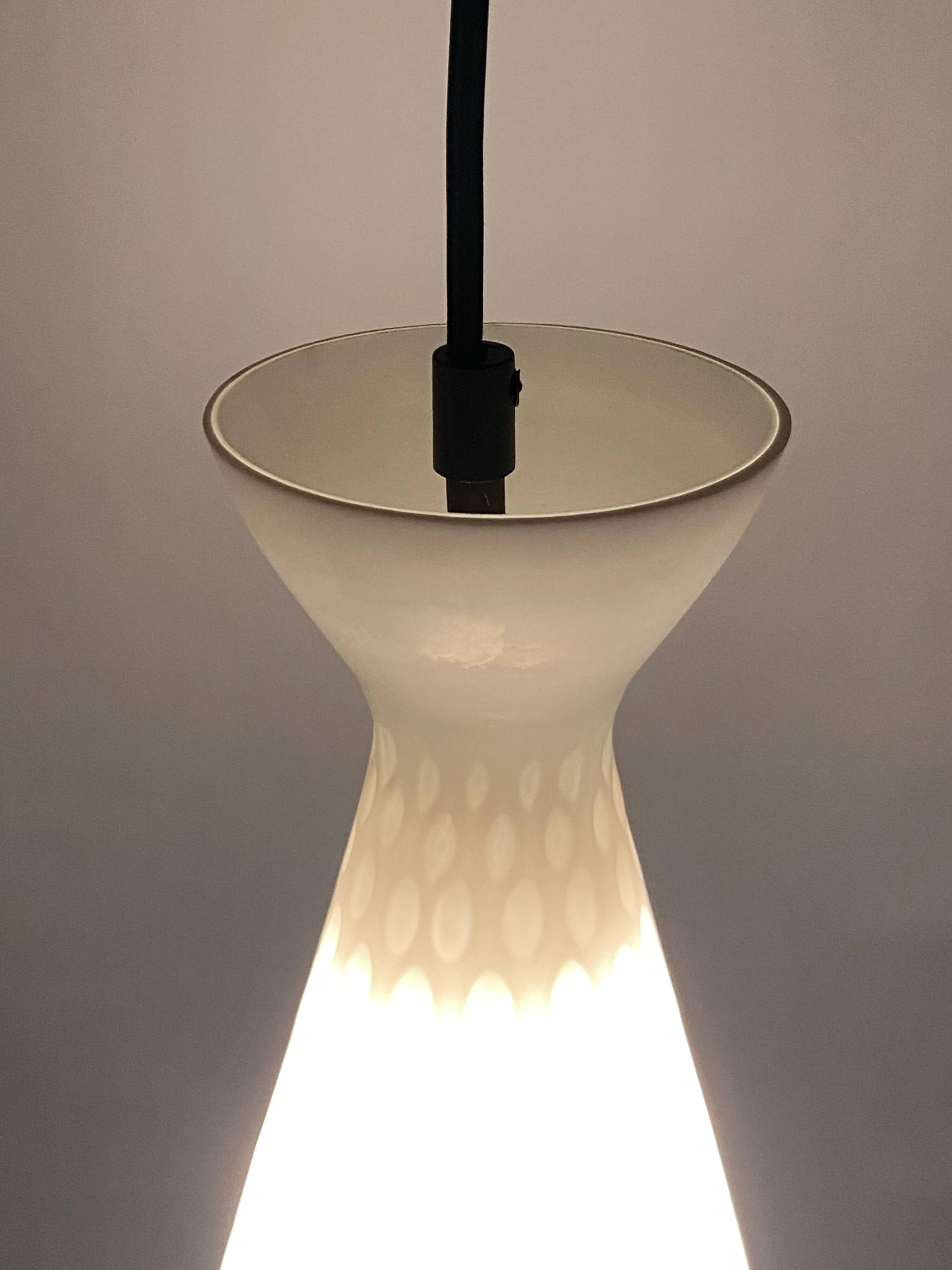 Glass hanging lamp by Aloys Gangkofner IBIZA for Peill & Putzler 1960
