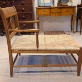 19th century straw chaise longue