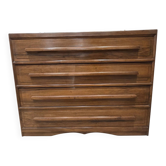 Chest of drawers with 4 drawers in walnut