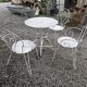 Salon de jardin en fer forgé , 1 table + 3 fauteuils