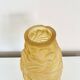 Moulded pressed glass Art Deco vase in orange
