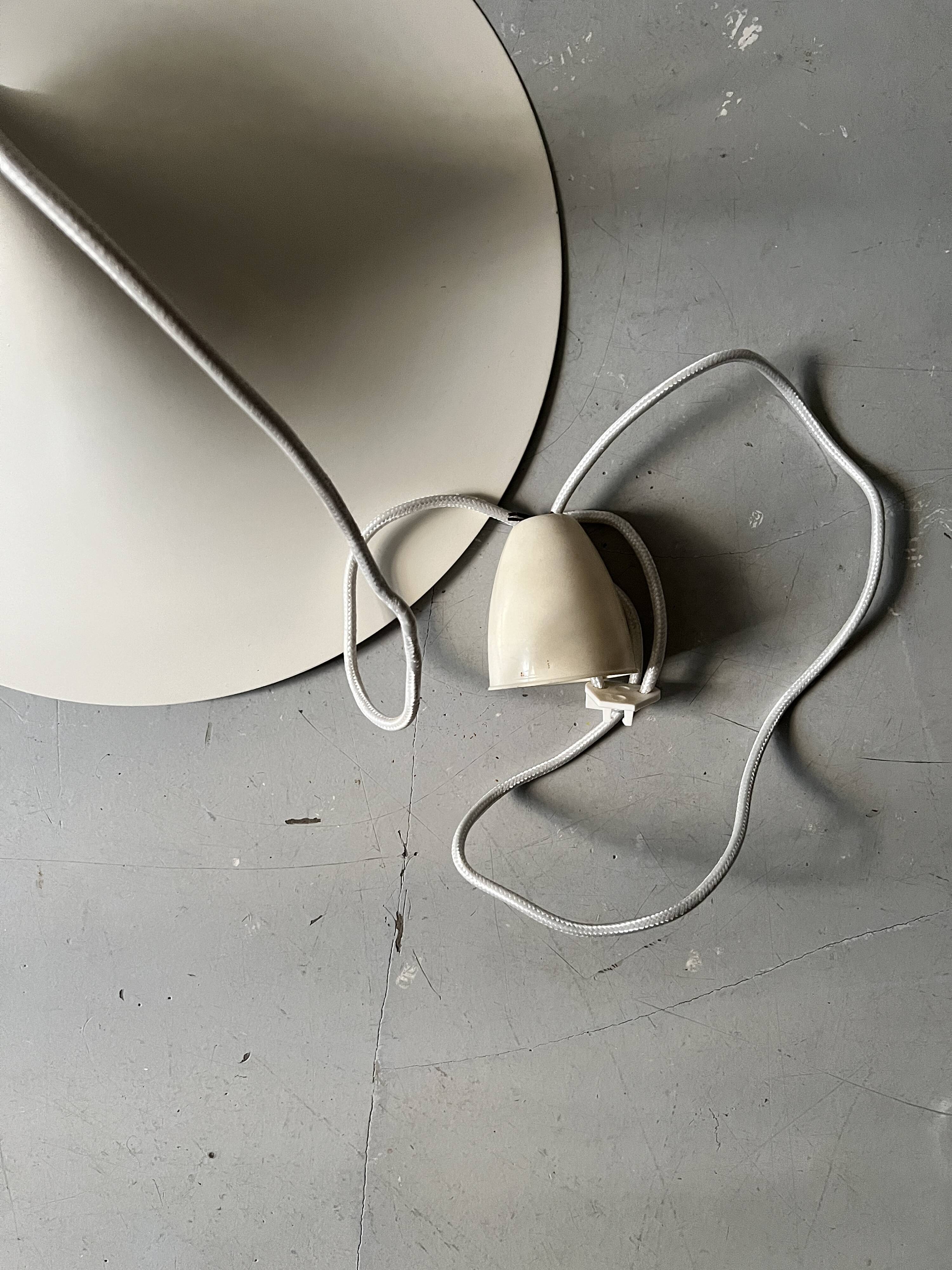 White tulip pendant by Bonderup Fog and Monrup, Danish design 1970
