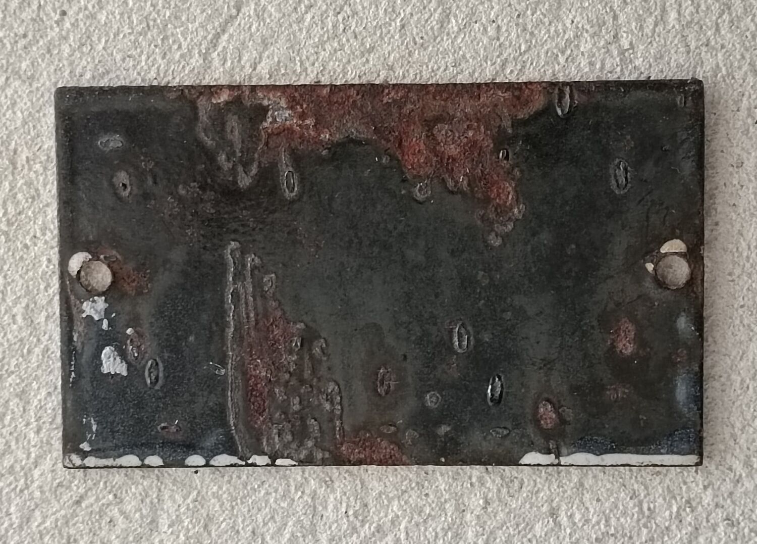 Old enamelled plaque "Wicked Dog"