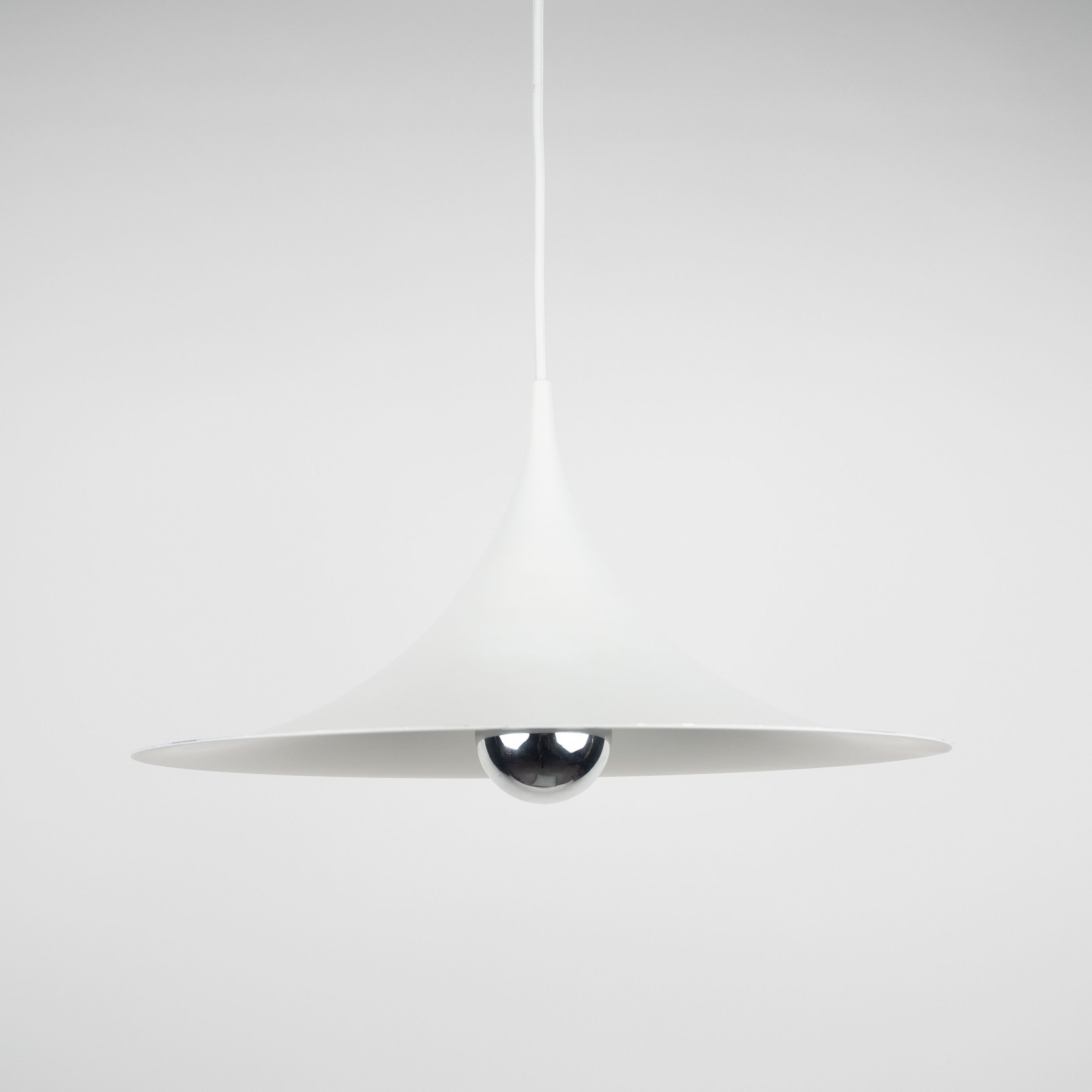Pair of Danish vintage pendant lamps Semi by Bonderup&Thorup, 1968
