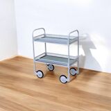 Vintage openwork metal serving trolley from the 1950s