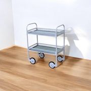 Vintage metal dessert trolley, openwork, 1950s.