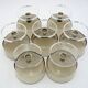 7 coupes à champagne en verre brun fumé - Cavalier Suède Luminarc Arcoroc France - vintage années 70