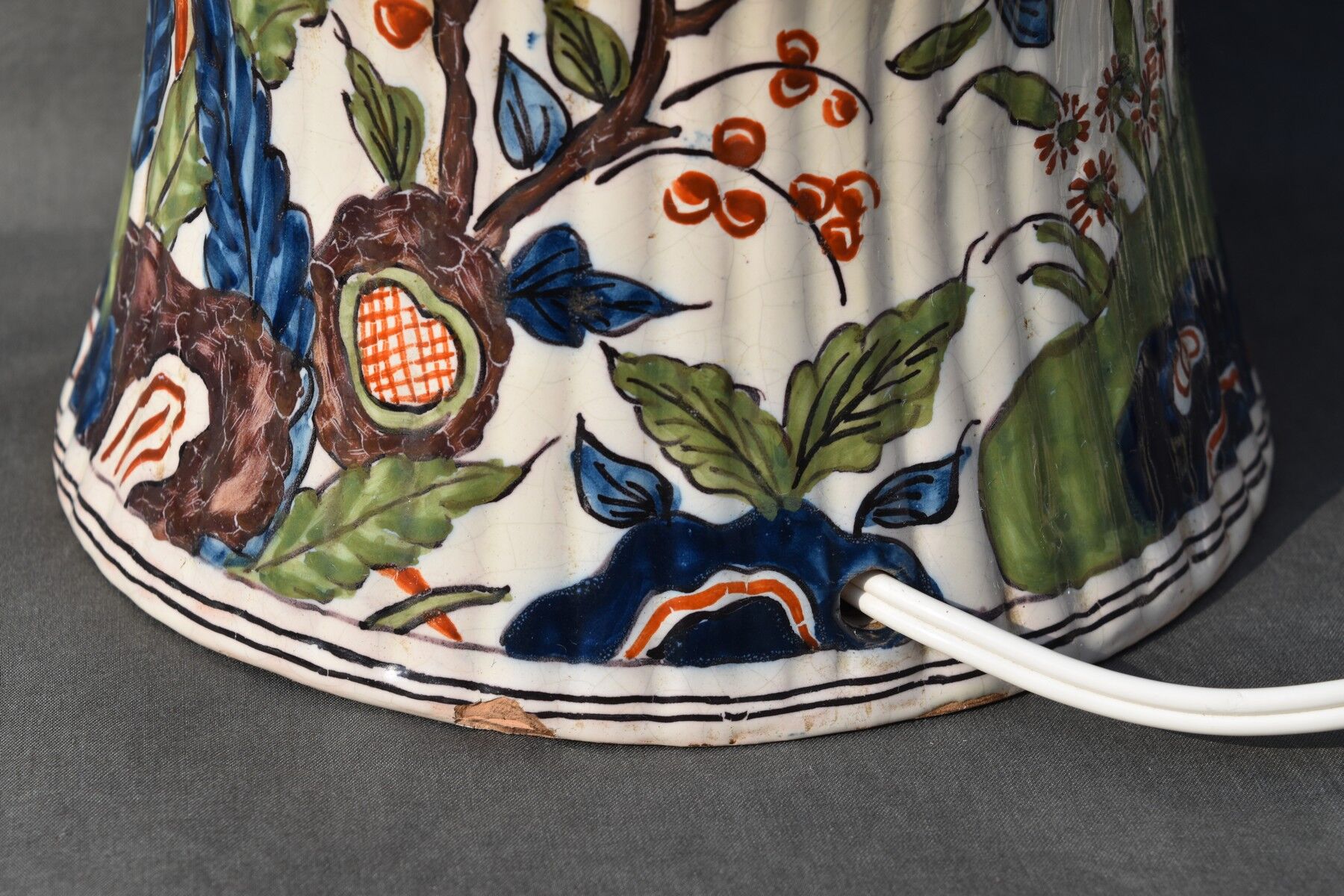 BIG LAMP IN DELFT DE DELFT polychrome decoration THE PARIS LAMPE