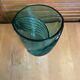 Vintage LUMINARC Green Moulded Glass Vase Made in France #E361