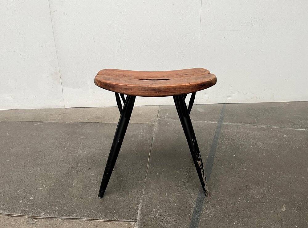 Pirkka stool mid-century by Ilmari Tapiovaara for Laukaan Puu