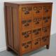 Vintage Dutch Teak Apothecary / Filing Cabinet, 1930s