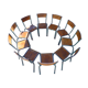 10 chaises mullca
