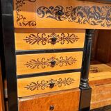 Biedermeier Secretaire in Cherrywood and Maple with Inlays and Brass, South Germany, 1830s