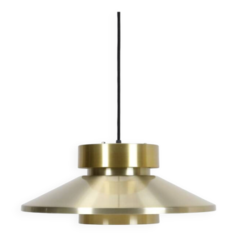 Lyskær Belysning “U.F.O” pendant lamp / Space Age / Danish modern design / gold / brass / aluminium / 1970s