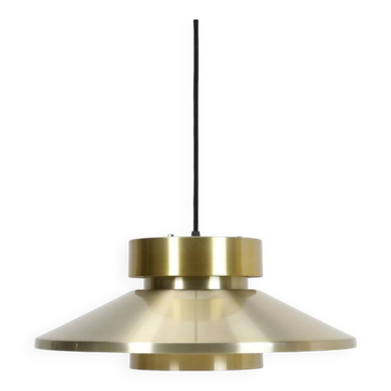 Lyskær Belysning “U.F.O” pendant lamp / Space Age / Danish modern design / gold / brass / aluminium / 1970s