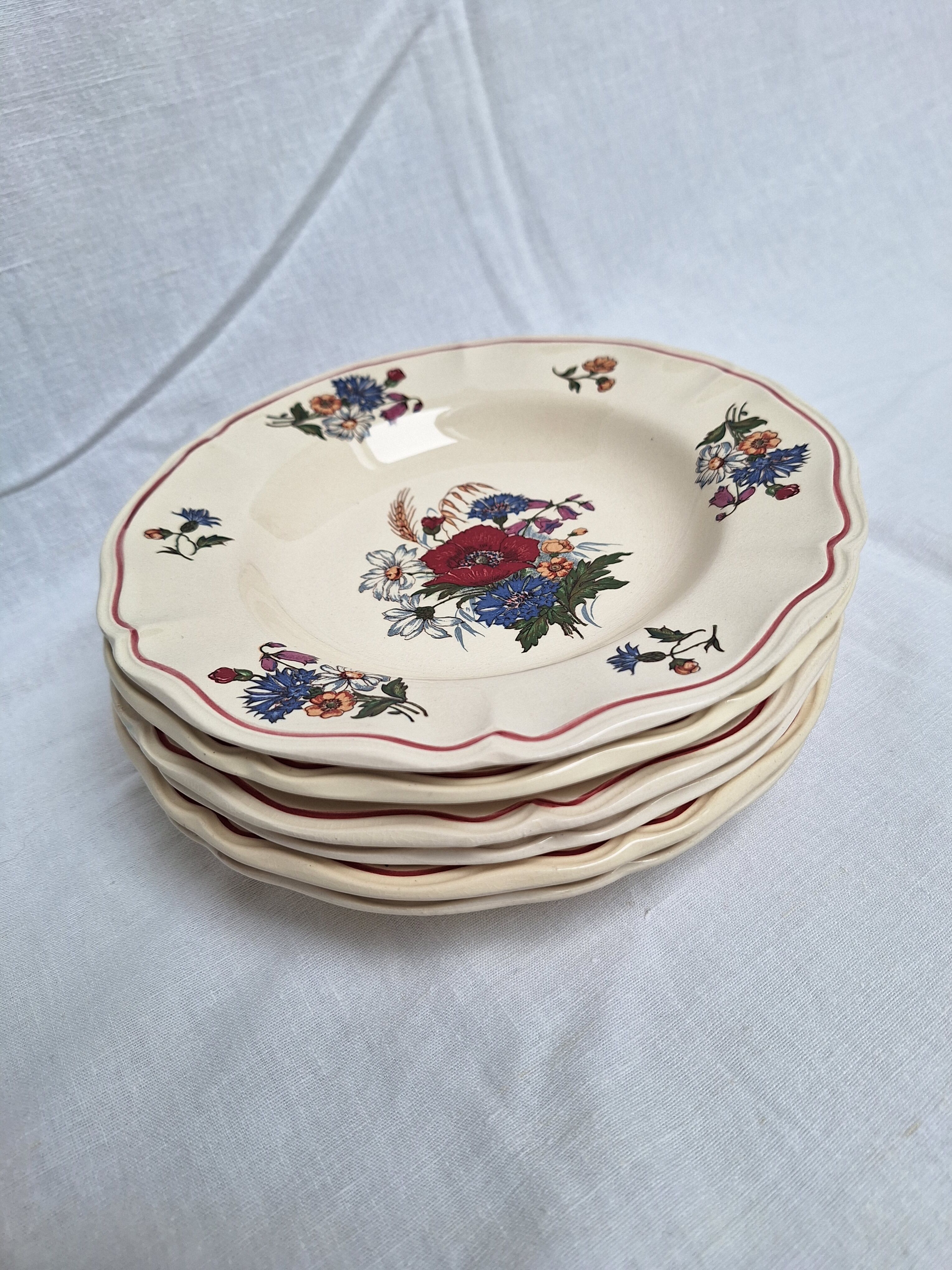 Vintage Sarreguemines agreste plates