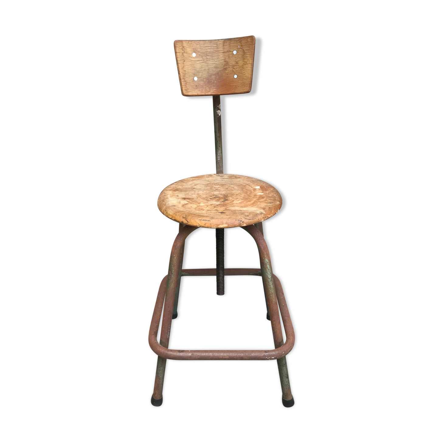 Vintage Industrial Tabouret Ets Sautereau Paris