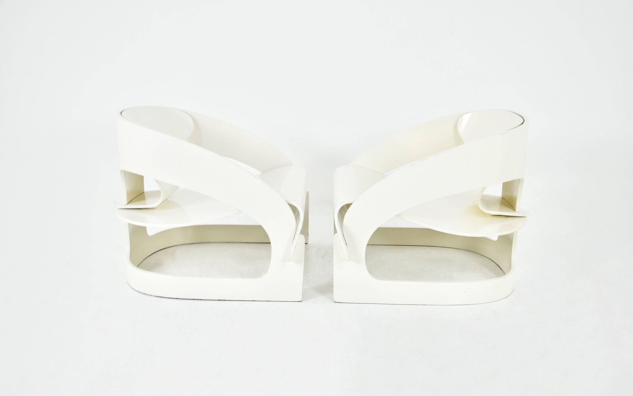 Paire de Fauteuils Model 4801 par Joe Colombo pour Kartell, 1960s