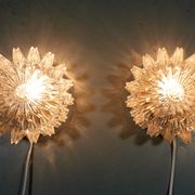 Set of 2 wall lamps by Glashütte Limburg Germany, 1960’s