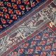 Vintage Indian carpet Seraband handmade 62cm x 124cm 1970s, 1C800