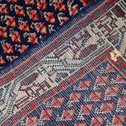 Vintage Indian carpet Seraband handmade 62cm x 124cm 1970s, 1C800