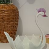 Vintage Italian glass swan emptier