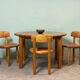 Table et chaises de Rainer Daumiller design scandinave des années 70