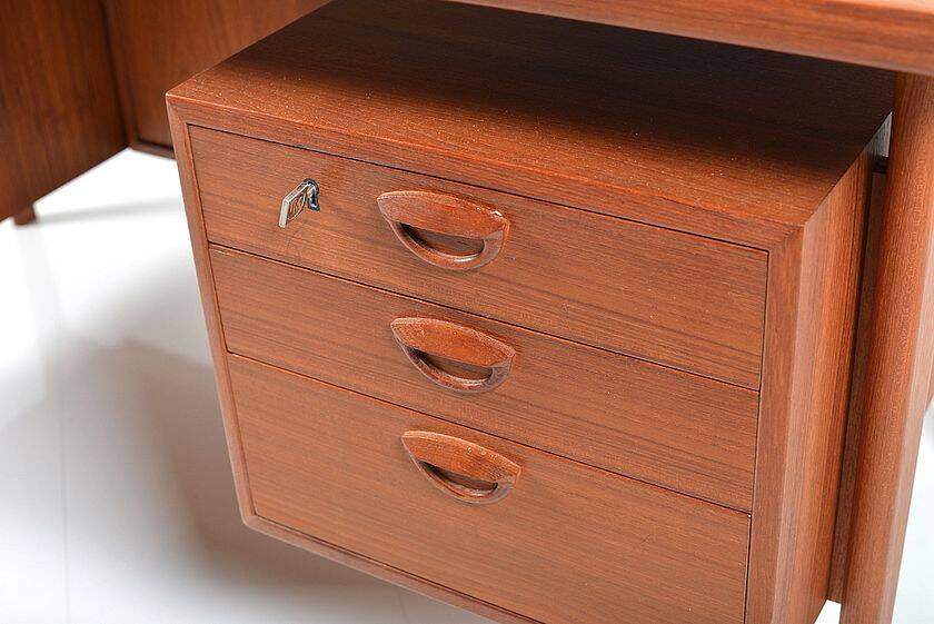 Freestanding Teak Desk by Kai Kristiansen