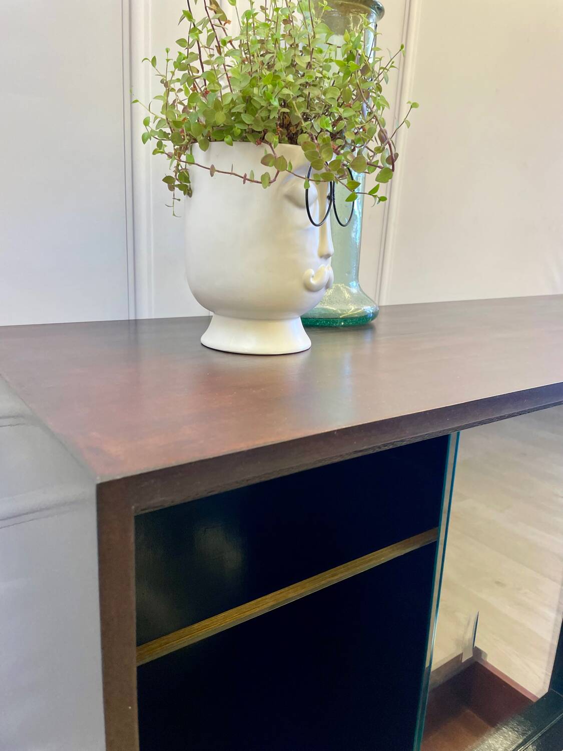 Vintage enfilade design 60s/70s – wood and black lacquer