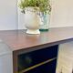 Enfilade vintage design années 60 / 70 – bois et laque noire