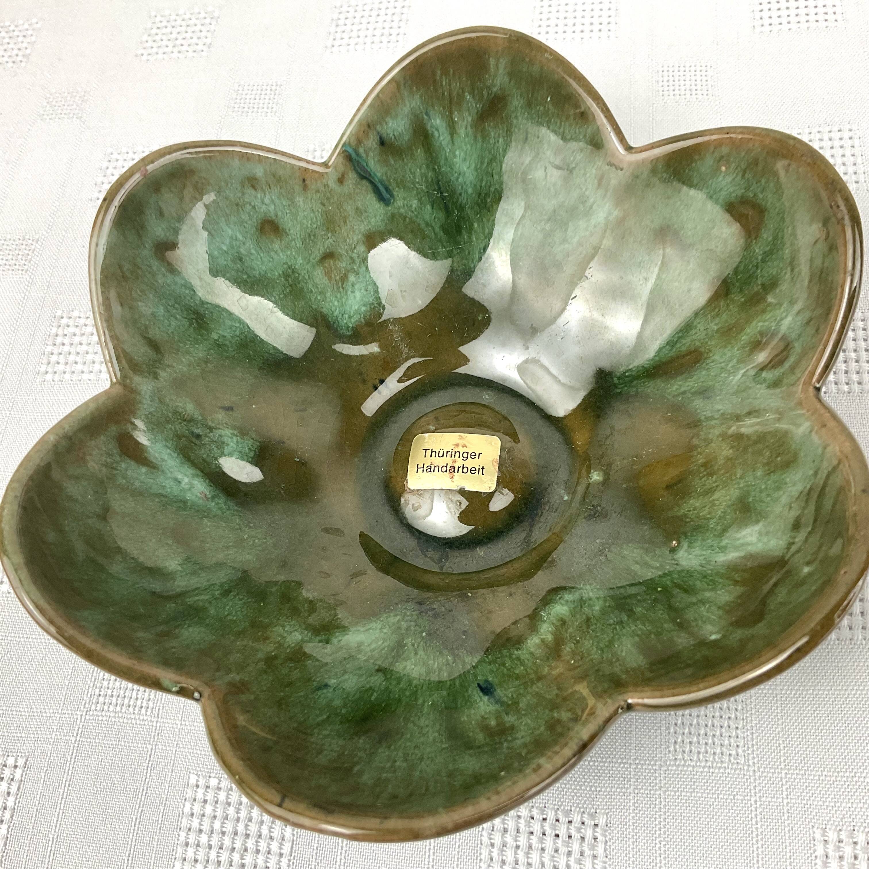Small vintage flower-shaped bowl - Thüringer