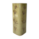Ceramic square vase decorated with herbarium by Raymonde Leduc