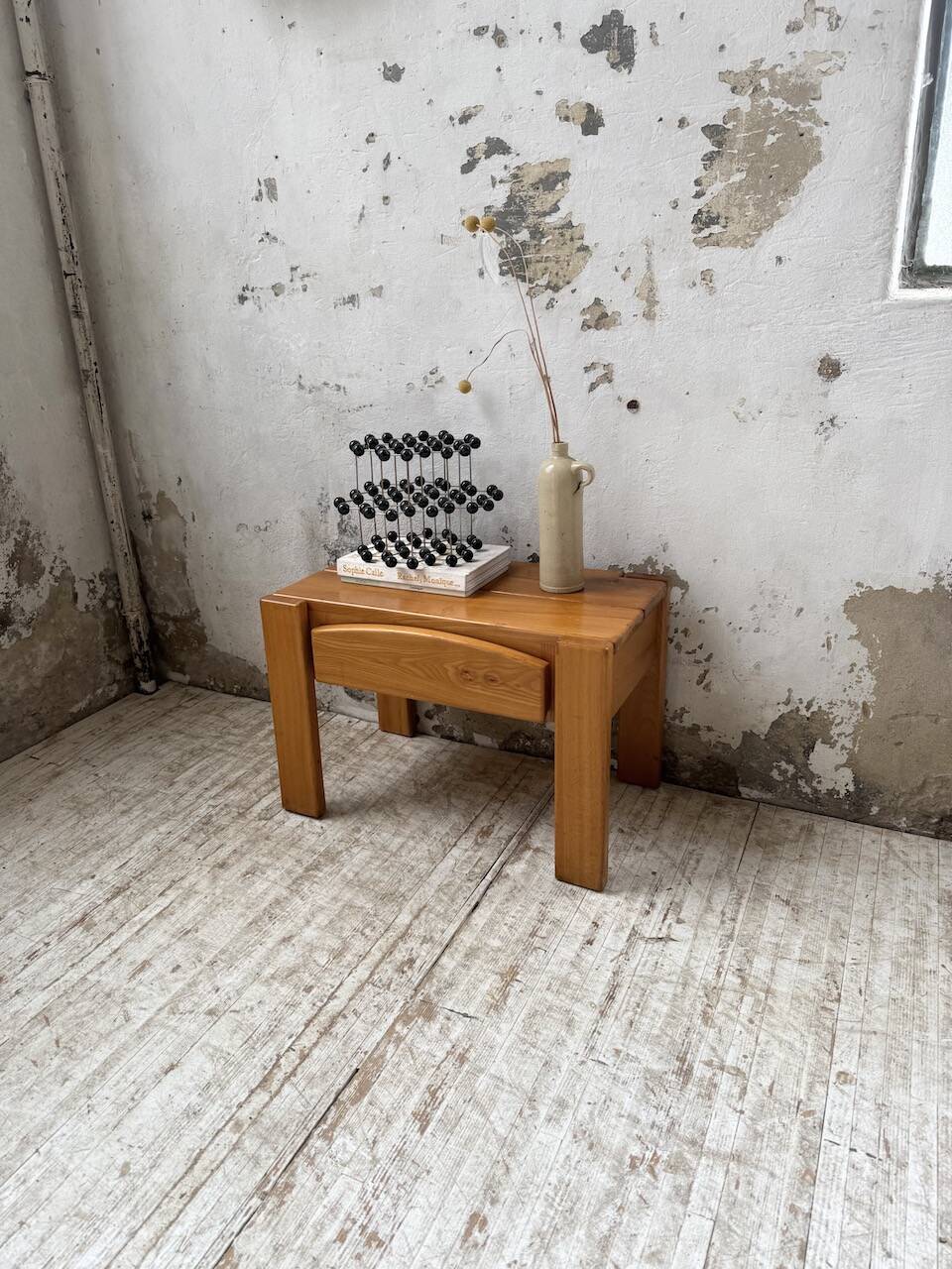 Solid elm bedside table Maison Regain