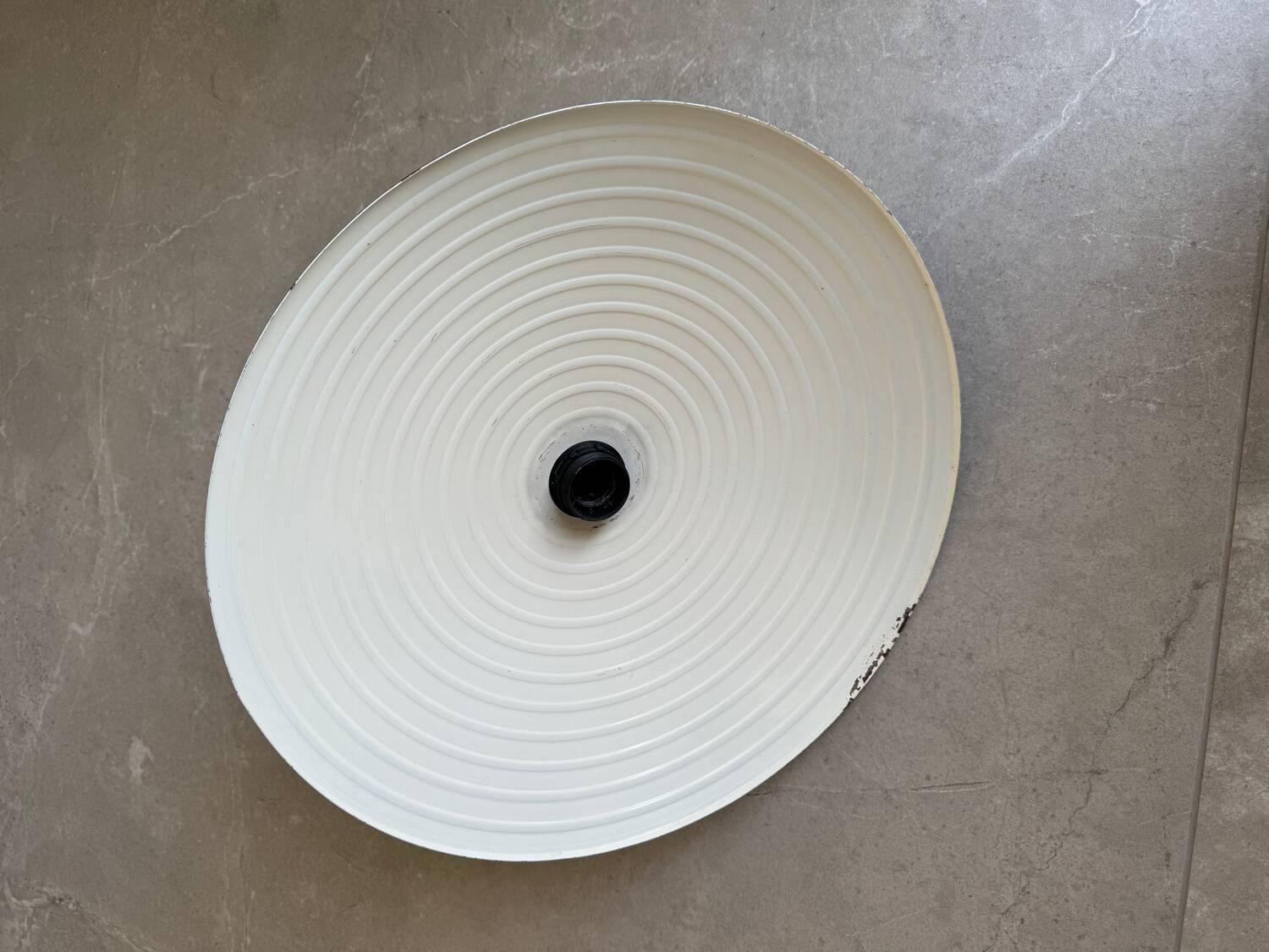 Pair of black metal pendant lights made in Belgium