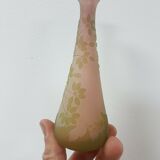 Vase Gallé school of nancy glass paste colors