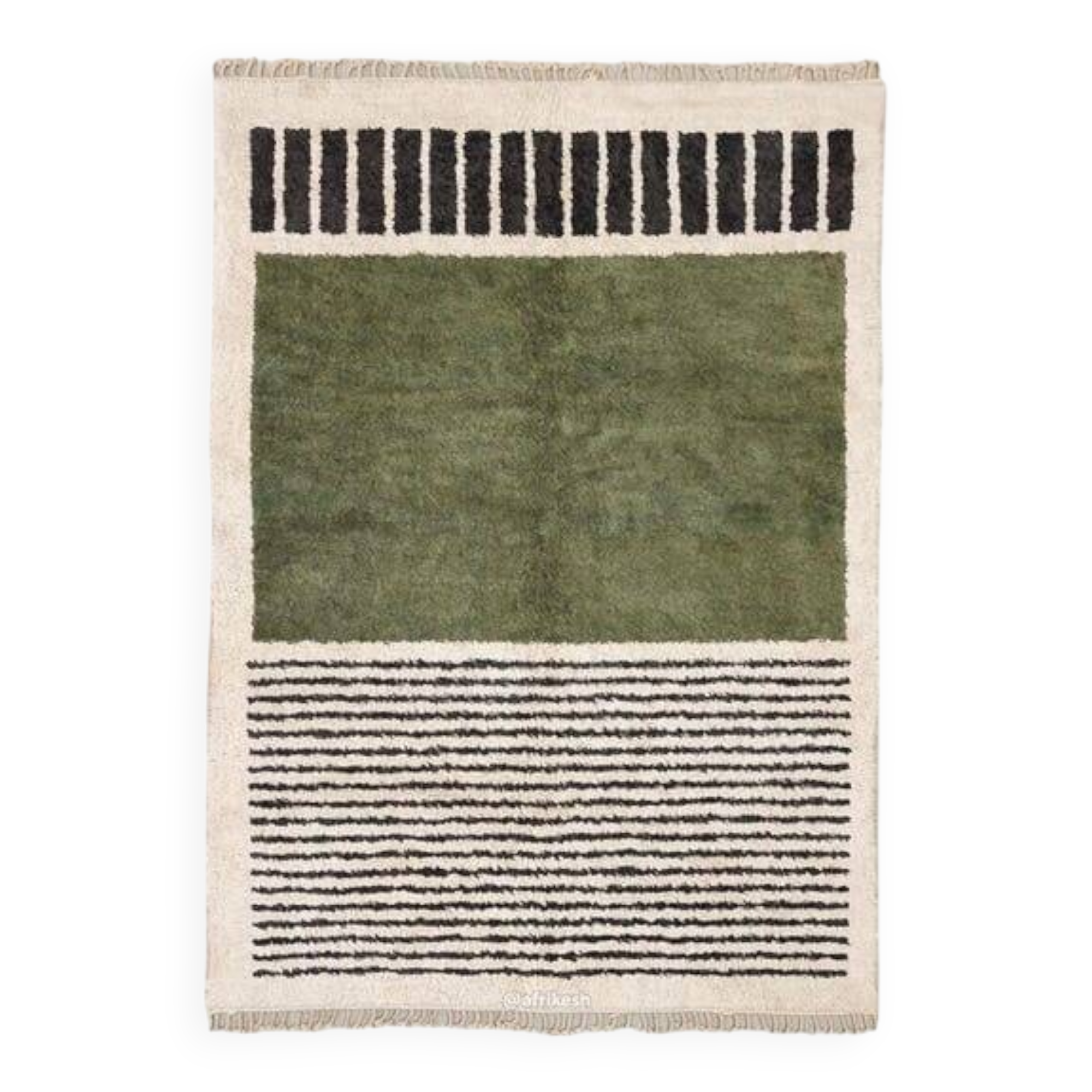 Handmade artisanal Moroccan Atlas rug made from natural wool.