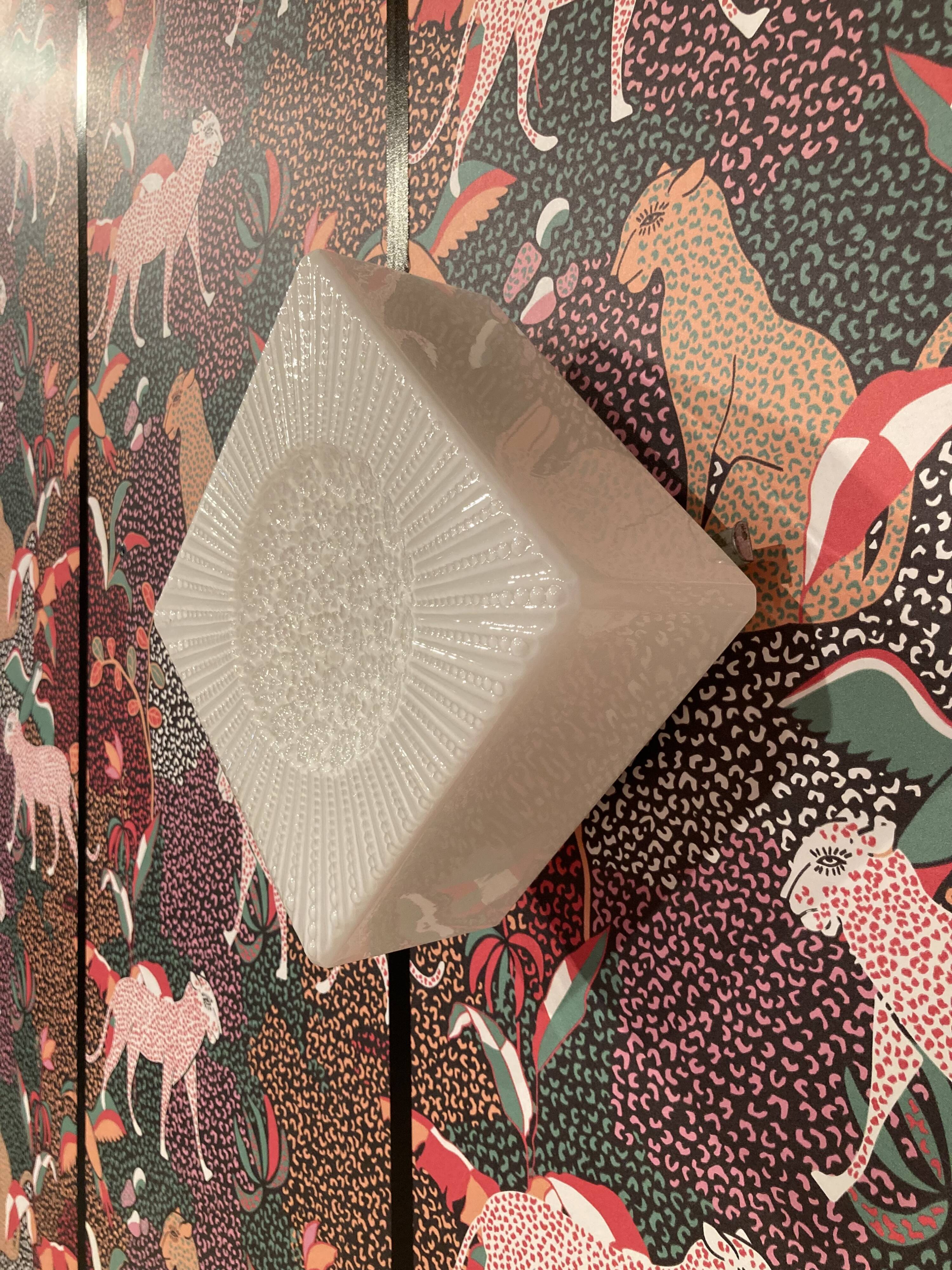 Large glass wall light, Scandinavian design, 1950s.