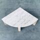 Mid-Century Modern Travertine Edge Side Table, Italy, 1970s