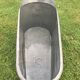 Old zinc bathtub
