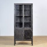 Polished iron medical cabinet, 1920s