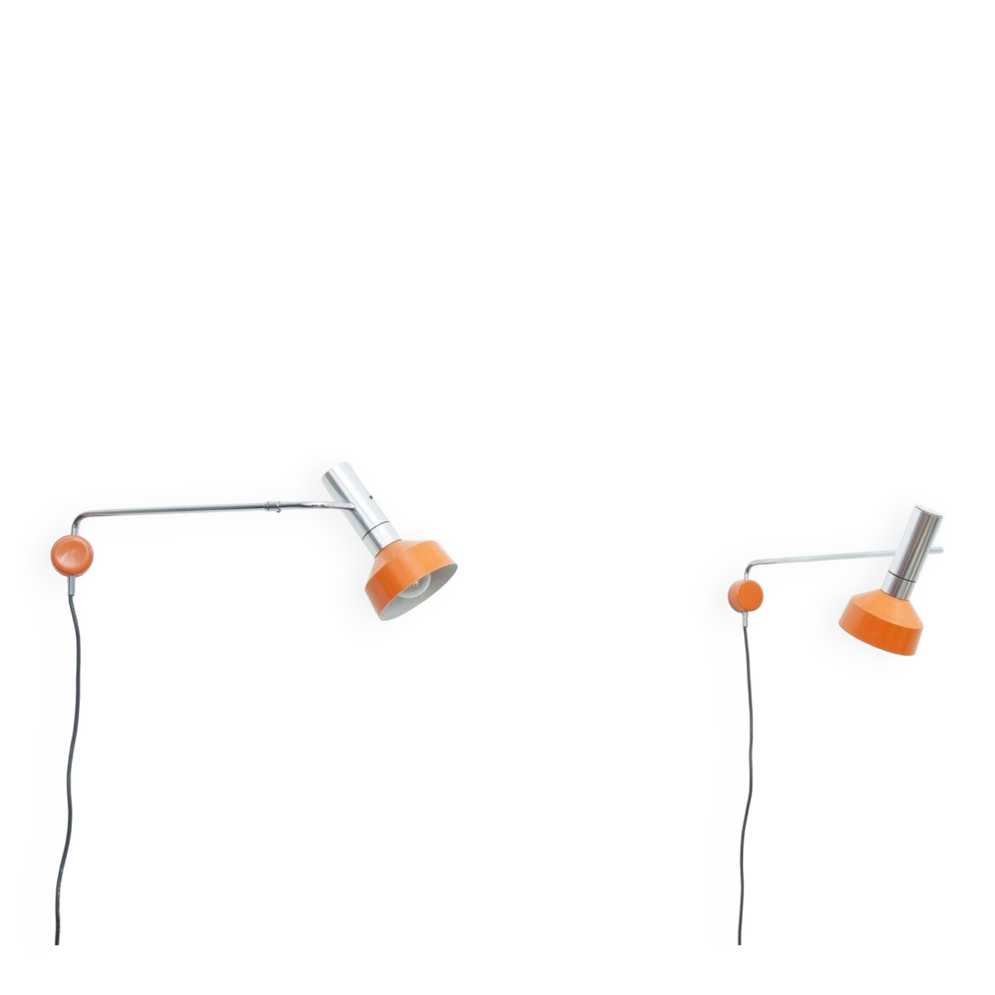 Set of 2x Minilux wall lamps by Rosemarie & Rico Baltensweiler, 1960s