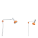 Set of 2x Minilux wall lamps by Rosemarie & Rico Baltensweiler, 1960s